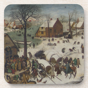 Dessous-de-verre Recensement à Bethlehem par Pieter Bruegel