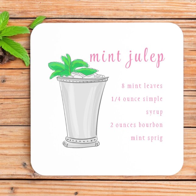 Dessous-de-verre Recette de bar Derby Mint Julep (Créateur téléchargé)