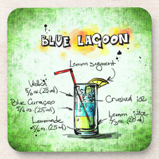 Dessous-de-verre Recette de boisson Blue Lagoon