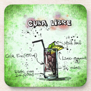 Dessous-de-verre Recette de boissons du Cuba Libre
