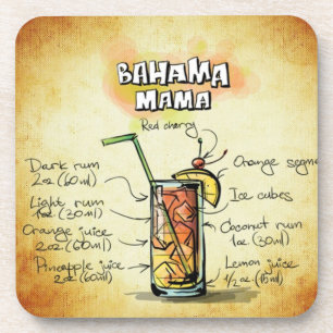 Dessous-de-verre Recette Drink Bahama Mama Bartender