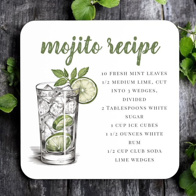Dessous-de-verre Recette Mojito (Créateur téléchargé)