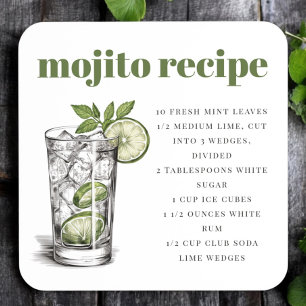Dessous-de-verre Recette verte Mojito