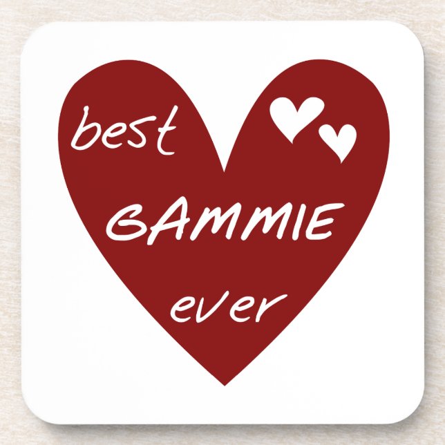 Dessous-de-verre Red Heart Best Gammie Ever Cadeaux (Devant)