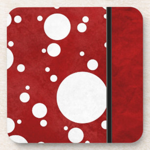 Dessous-de-verre Red Polka Dot Cork Coaster