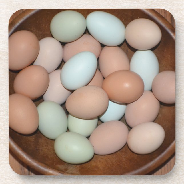 Dessous de verre réel aux oeufs de Pâques (Devant)