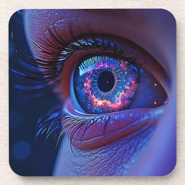 Dessous-de-verre Regard de lumière oculaire cosmique (Devant)
