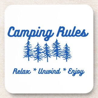 Dessous-de-verre Règles de camping - Détendez-vous, Détendez-vous, 