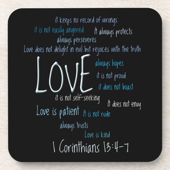 Dessous de verre réglés - l'amour est mélange (Devant)