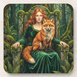 Dessous-de-verre Reine celtique de la forêt Art Fantastique Renard