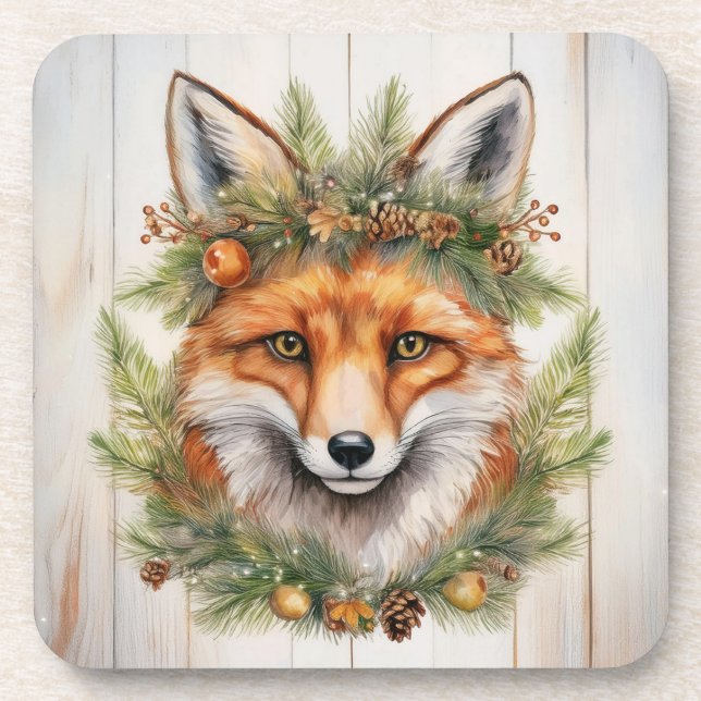 Dessous-de-verre Renard de Noël (Devant)