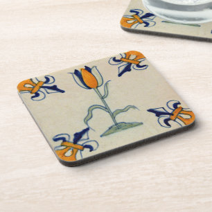 Dessous-de-verre Repro Tulipe jaune traditionnelle Delft Tile