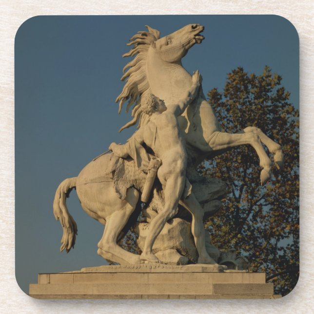 Dessous-de-verre Reproduction d'une de l'originall de deux "chevaux (Devant)