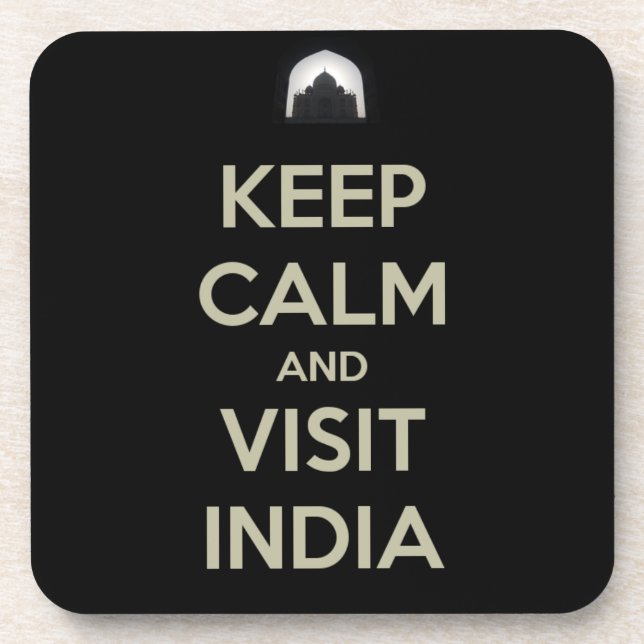 Dessous-de-verre rester calme visiter l'inde (Devant)