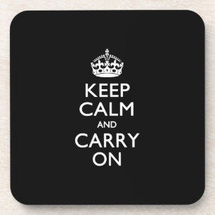 Dessous-de-verre Restez Calme Et Continuez Sur Noir