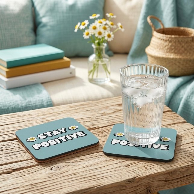 Dessous-de-verre Restez Positif (Créateur téléchargé)