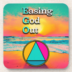 Dessous-de-verre Rétablissement EGO Easing God Out Slogan Sunrise
