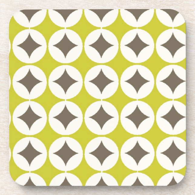 Dessous-de-verre Retro Green Pattern (Devant)