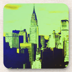 Dessous-de-verre Retro Green Pop Art Dot New York City