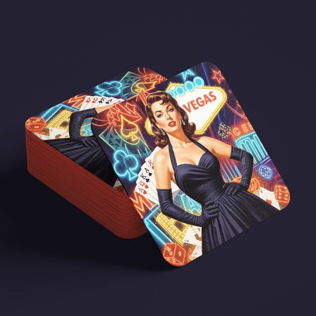 Dessous-de-verre Rétro Las Vegas Pin-up (Créateur téléchargé)