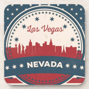 Dessous-de-verre Retro Las Vegas Skyline