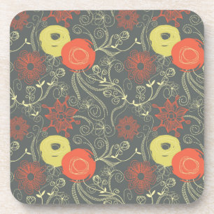 Dessous-de-verre Rétro motif floral