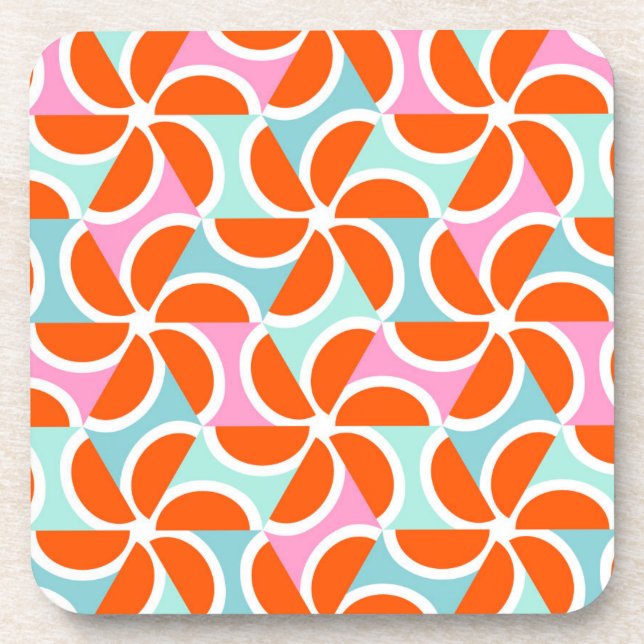 Dessous-de-verre Rétro motif orange de cale (Devant)