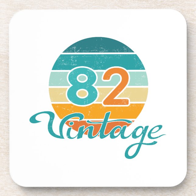 Dessous-de-verre Retro Sunset 82 Vintage Distressed (Devant)