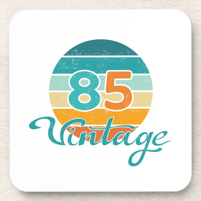 Dessous-de-verre Retro Sunset 85 Vintage Distressed (Devant)