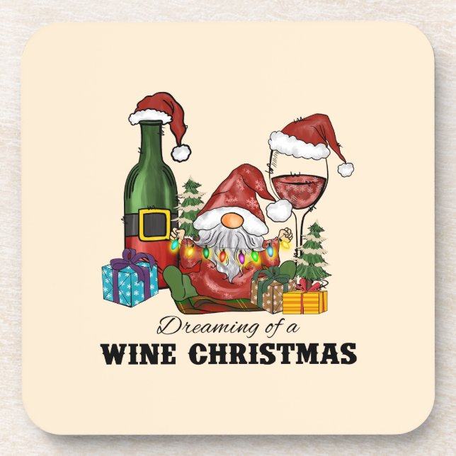 Dessous-de-verre Rêver d'un Noël de vin (Devant)