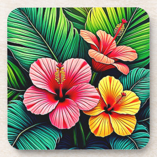 Dessous-de-verre Rêves de jardin de fleurs exotiques