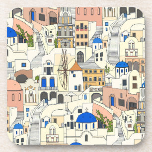 Dessous-de-verre rêves de Santorin