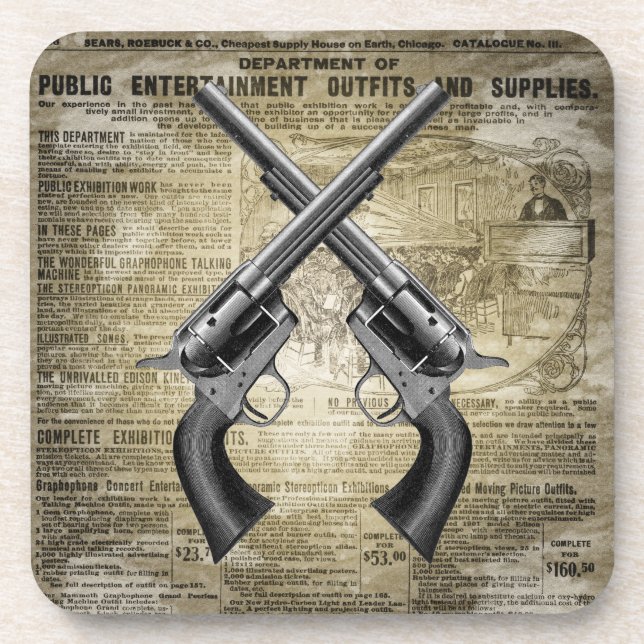 Dessous-de-verre Revolvers vintages (Devant)