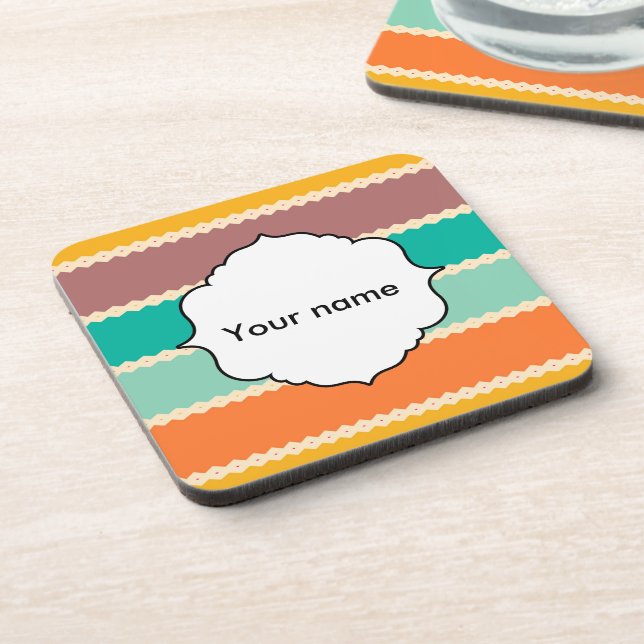 Dessous-de-verre Rhombus lignes conception abstraite (Côté gauche)