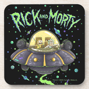 Dessous-de-verre RICK ET MORTY™  Graphique de vol spatial illustr