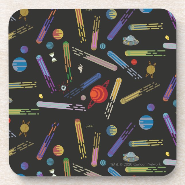 Dessous-de-verre RICK ET MORTY™ | Motif de la comète spatiale (Devant)