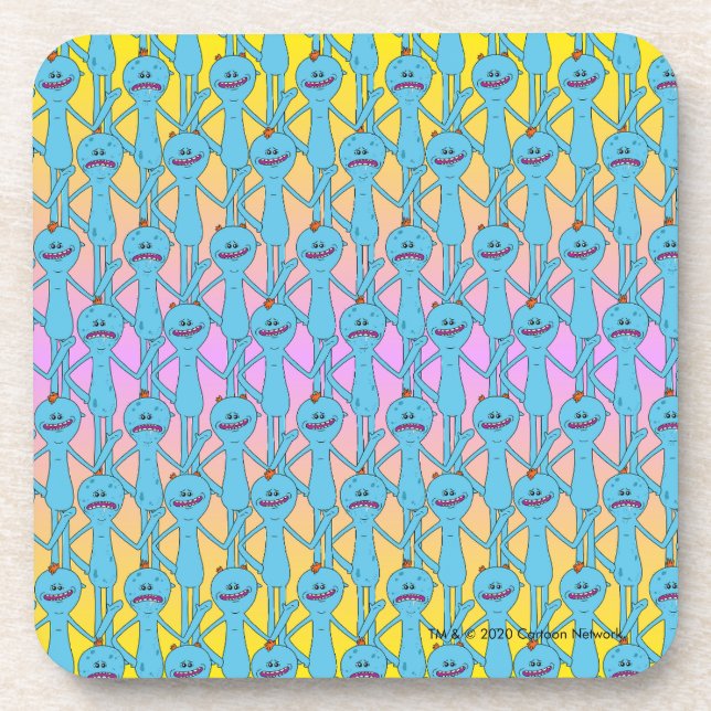 Dessous-de-verre RICK ET MORTY™ | Rainbow M. Meeseeks Motif (Devant)