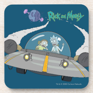 Dessous-de-verre RICK ET MORTY™  Vol dans un vaisseau spatial