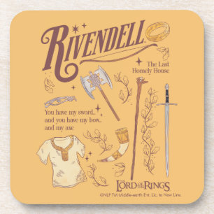 Dessous-de-verre RIVENDELL™ Collage Aquarelle Graphique