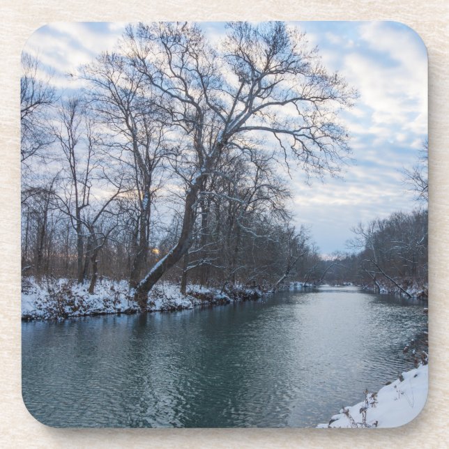 Dessous-de-verre Rivière James hiver (Devant)