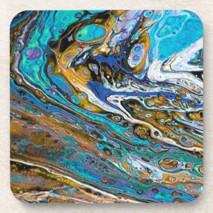 Dessous-de-verre Rivière Run eau et pierres abstrait