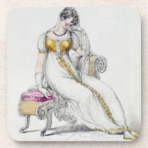 Dessous-de-verre Robe de soirée ou robe de mariage, plat de mode de