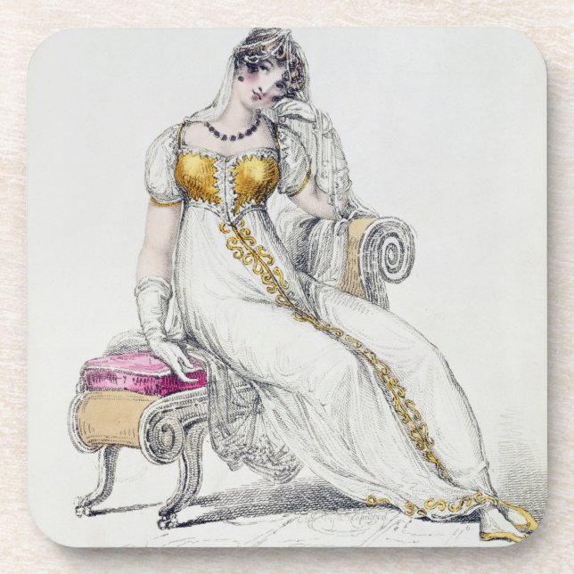 Dessous-de-verre Robe de soirée ou robe de mariage, plat de mode de (Devant)