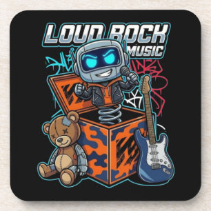 Dessous-de-verre Robot de musique rock bruyant