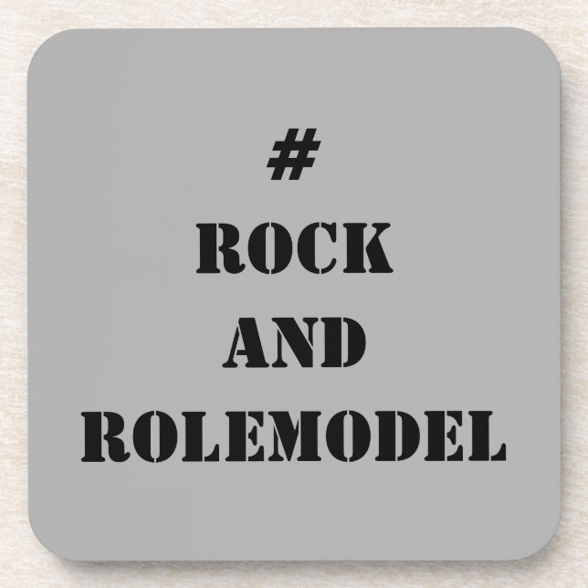 Dessous-de-verre #RockandRolemodel - Noir modifiable. (Devant)