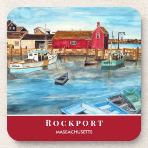 Dessous-de-verre Rockport Harbour Massachusetts Nouvelle-Angleterre