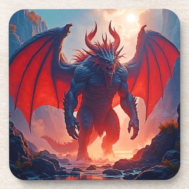 Dessous-de-verre Roi Démon : Art de l'Ombre du Dragon Éternel (Devant)