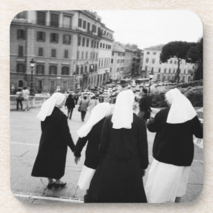 Dessous-de-verre Rome Italie, Patrouille de Nonnes ! (NR)