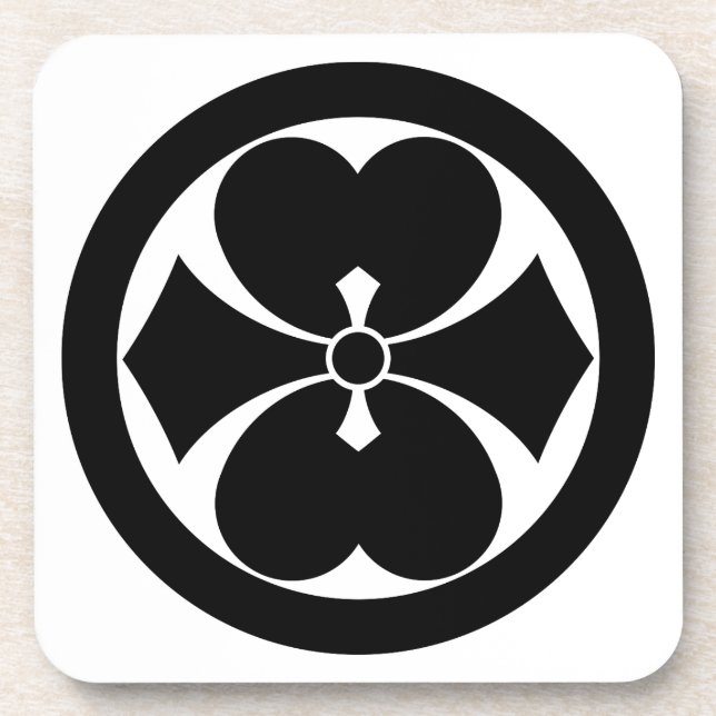 Dessous-de-verre Rond avec deux épées Oxalis (Devant)