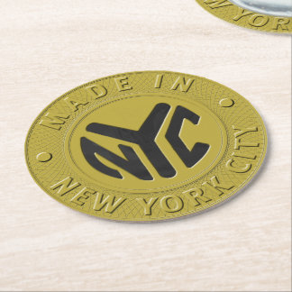 Dessous-de-verre Rond En Papier 05of12 New York Token Party Dessous de verre